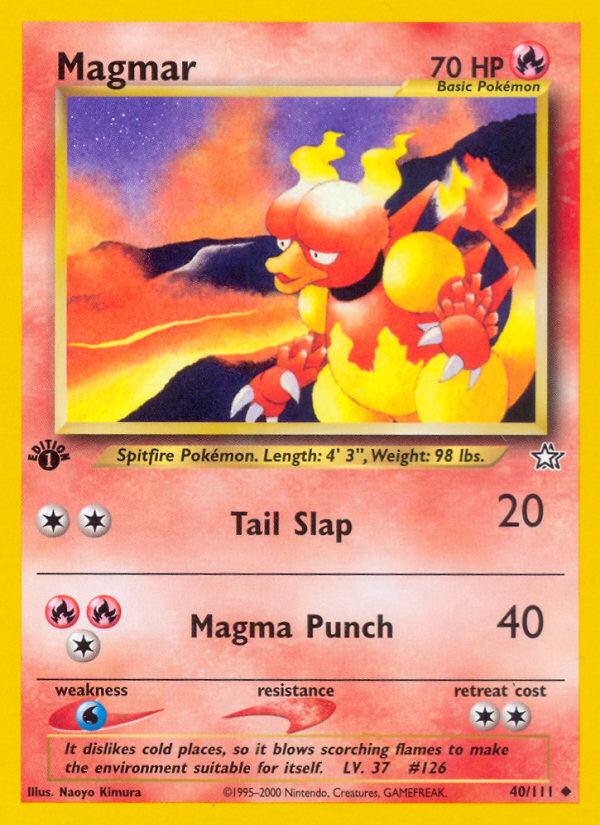 Magmar (40/111) [Neo Genesis 1st Edition] - Comfy Hobbies
