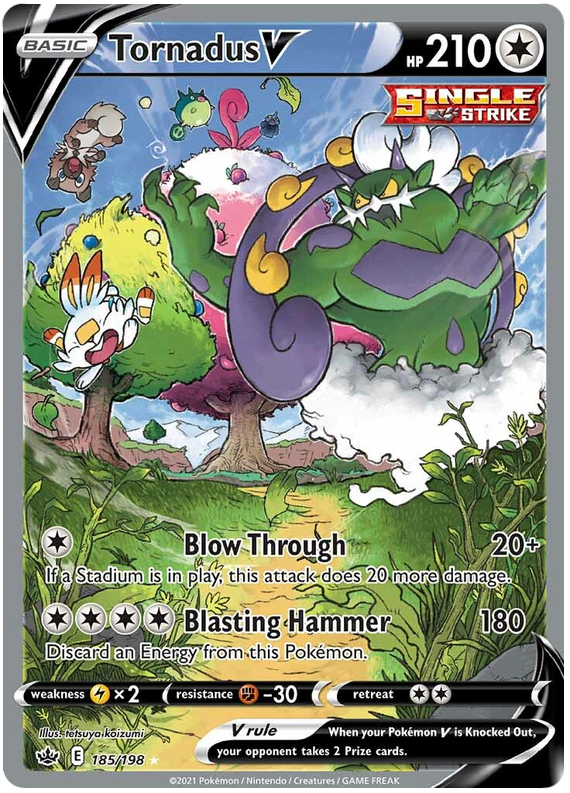 Tornadus V (185/198) [Sword & Shield: Chilling Reign] - Comfy Hobbies