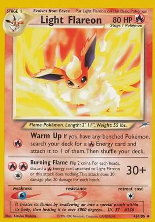 Light Flareon (46/105) [Neo Destiny Unlimited] - Comfy Hobbies