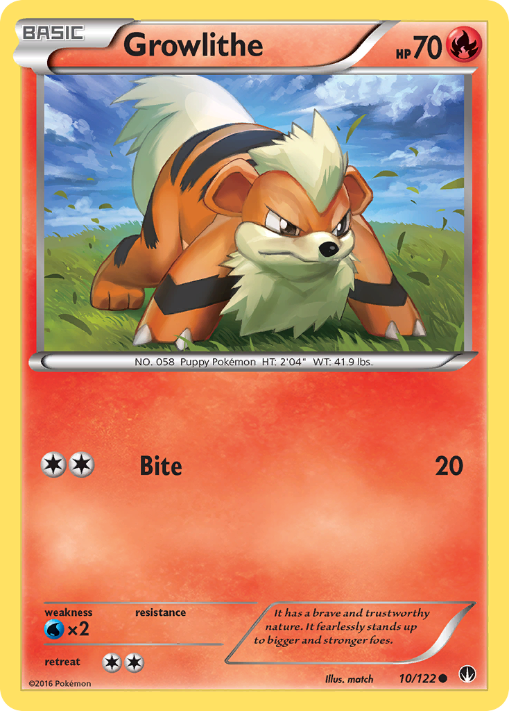 Growlithe (10/122) [XY: BREAKpoint] - Comfy Hobbies