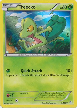 Treecko (6/160) (Sheen Holo) [XY: Primal Clash] - Comfy Hobbies