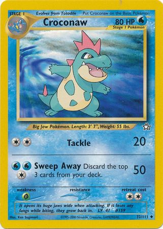 Croconaw (32/111) [Neo Genesis Unlimited] - Comfy Hobbies