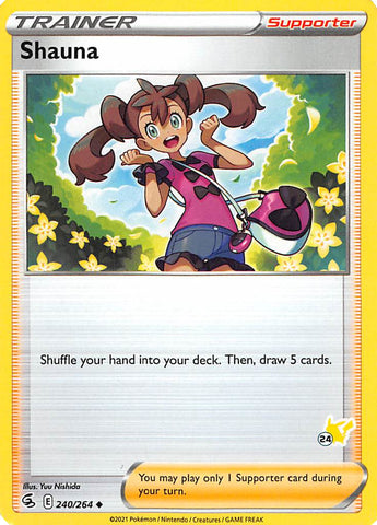 Shauna (240/264) (Pikachu Stamp #24) [Battle Academy 2022] - Comfy Hobbies