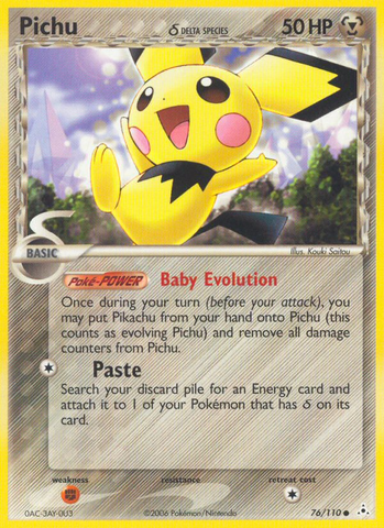 Pichu (76/110) (Delta Species) [EX: Holon Phantoms] - Comfy Hobbies