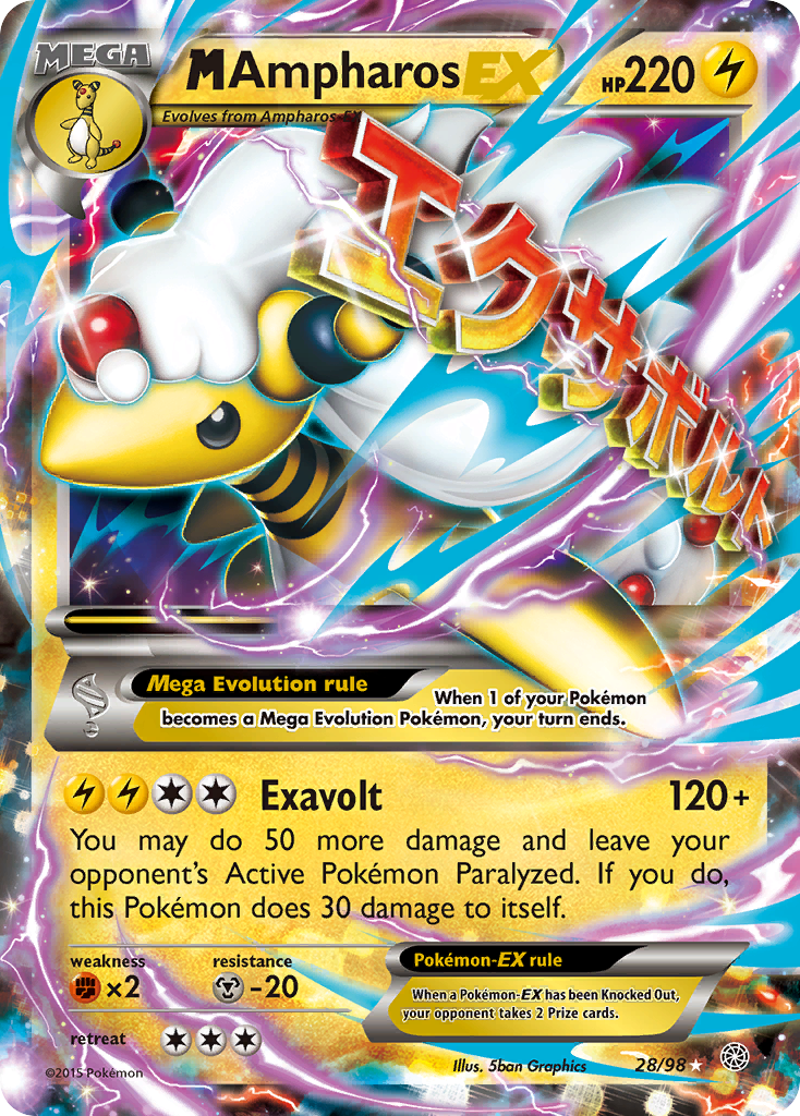 M Ampharos EX (28/98) [XY: Ancient Origins] - Comfy Hobbies