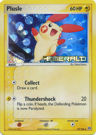 Plusle (39/106) (Stamped) [EX: Emerald] - Comfy Hobbies