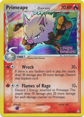 Primeape (50/110) (Delta Species) (Stamped) [EX: Holon Phantoms] - Comfy Hobbies