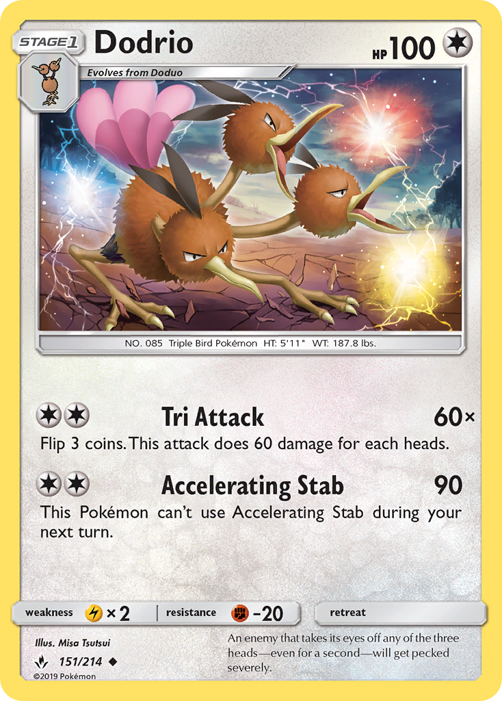 Dodrio (151/214) [Sun & Moon: Unbroken Bonds] - Comfy Hobbies