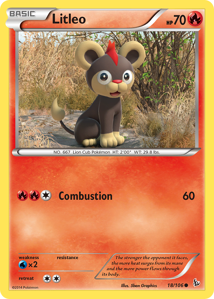 Litleo (18/106) [XY: Flashfire] - Comfy Hobbies