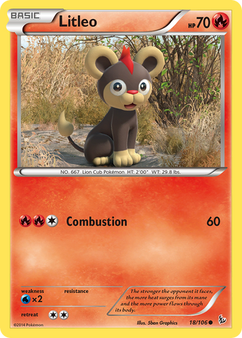 Litleo (18/106) [XY: Flashfire] - Comfy Hobbies