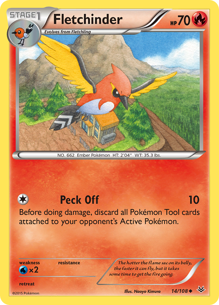 Fletchinder (14/108) [XY: Roaring Skies] - Comfy Hobbies