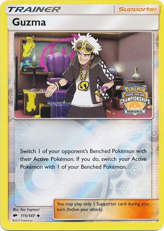 Guzma (115/147) (League Promo) [Sun & Moon: Burning Shadows] - Comfy Hobbies