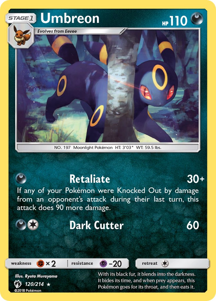 Umbreon (120/214) (Cosmos Holo) (Blister Exclusive) [Sun & Moon: Lost Thunder] - Comfy Hobbies