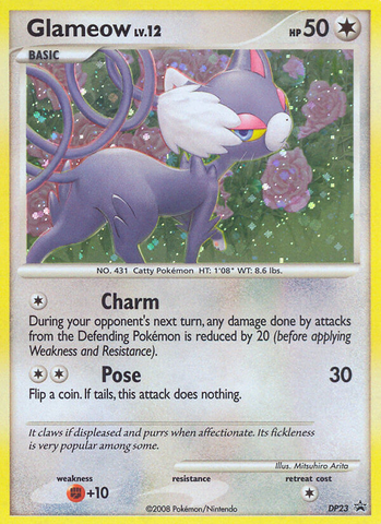 Glameow (DP23) [Diamond & Pearl: Black Star Promos] - Comfy Hobbies