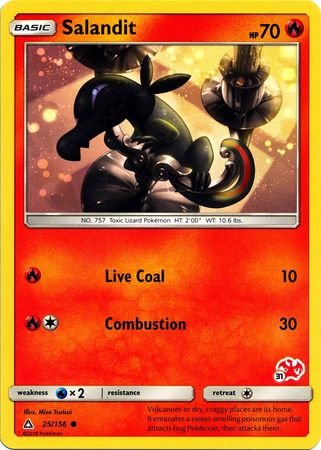 Salandit (25/156) (Charizard Stamp #31) [Battle Academy 2020] - Comfy Hobbies