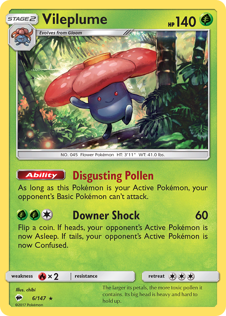 Vileplume (6/147) [Sun & Moon: Burning Shadows] - Comfy Hobbies