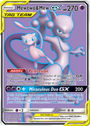 Mewtwo & Mew GX (222/236) [Sun & Moon: Unified Minds] - Comfy Hobbies