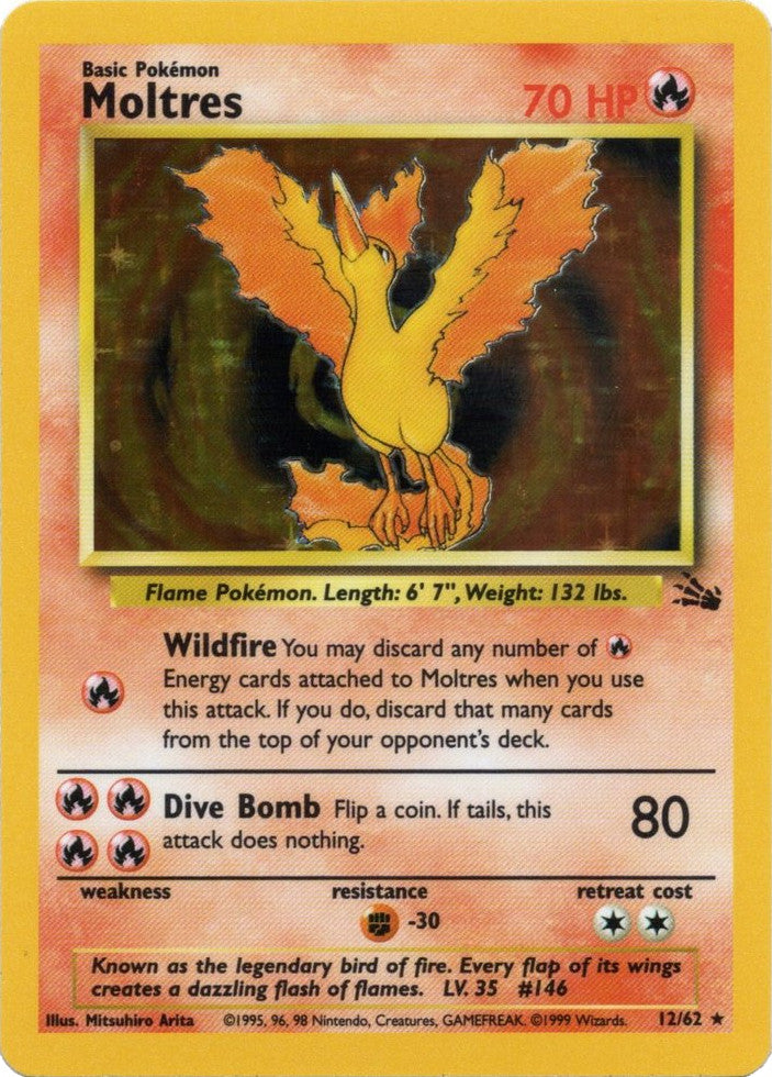 Moltres (12/62) [Fossil Unlimited] - Comfy Hobbies