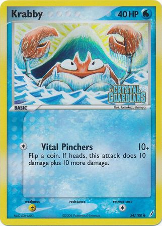 Krabby (54/100) (Stamped) [EX: Crystal Guardians] - Comfy Hobbies