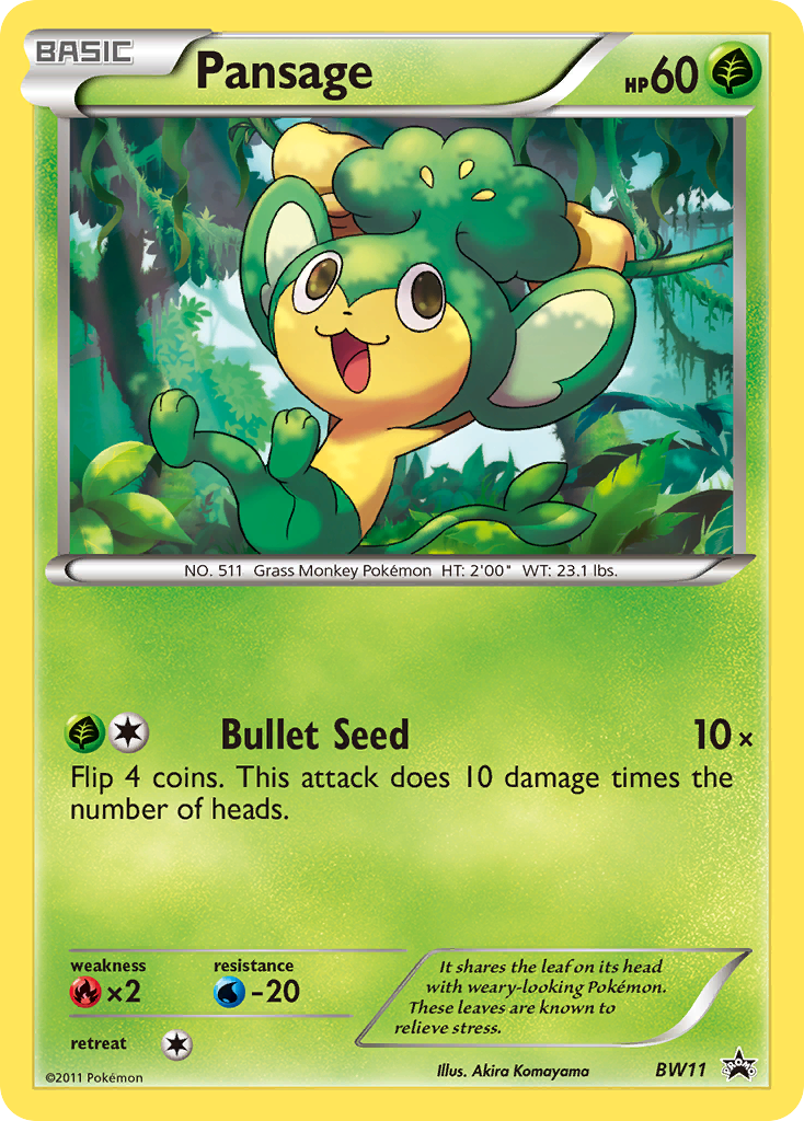 Pansage (BW11) [Black & White: Black Star Promos] - Comfy Hobbies