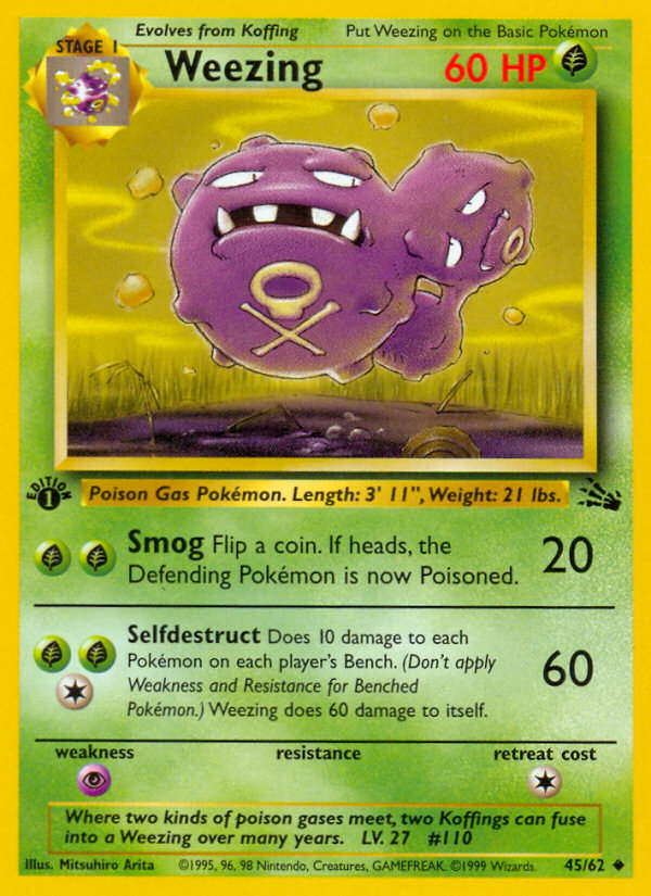 Weezing (45/62) [Fossil 1st Edition] - Comfy Hobbies