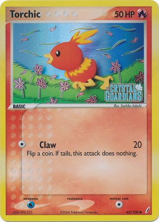 Torchic (65/100) (Stamped) [EX: Crystal Guardians] - Comfy Hobbies