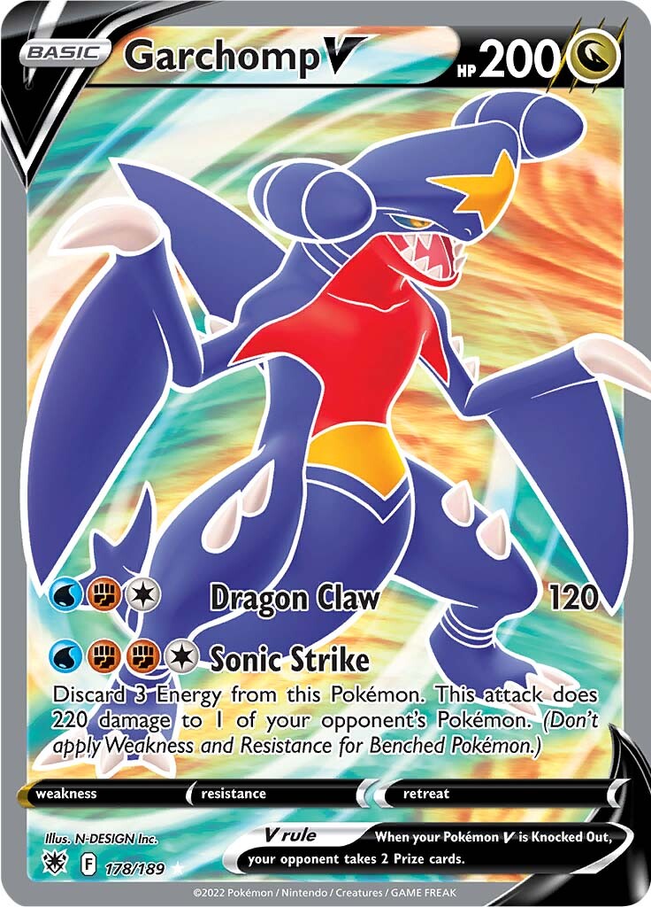 Garchomp V (178/189) [Sword & Shield: Astral Radiance] - Comfy Hobbies