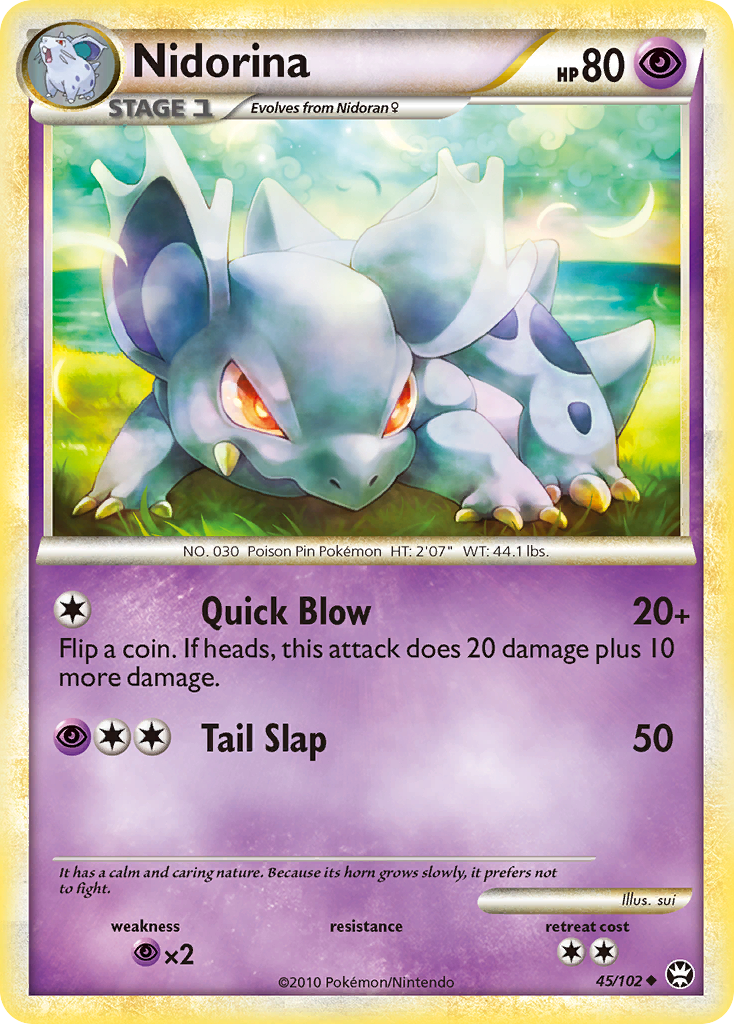 Nidorina (45/102) [HeartGold & SoulSilver: Triumphant] - Comfy Hobbies