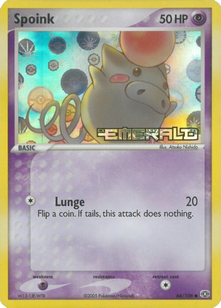 Spoink (66/106) (Stamped) [EX: Emerald] - Comfy Hobbies