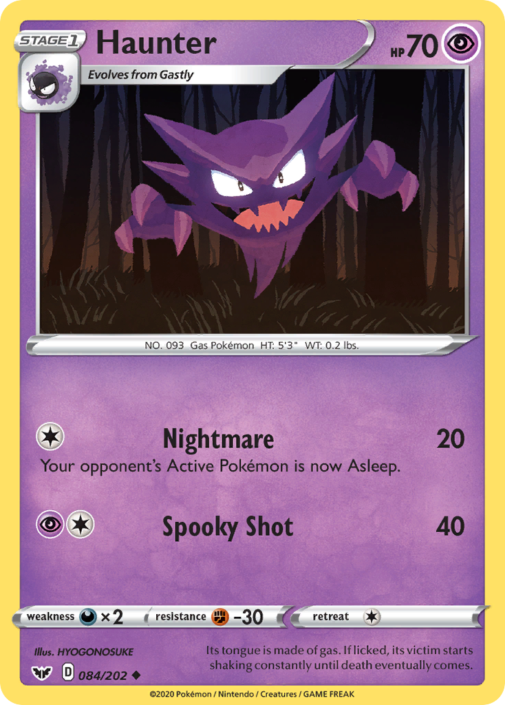 Haunter (084/202) [Sword & Shield: Base Set] - Comfy Hobbies