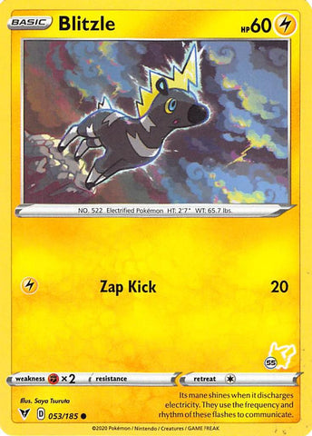 Blitzle (053/185) (Pikachu Stamp #55) [Battle Academy 2022] - Comfy Hobbies
