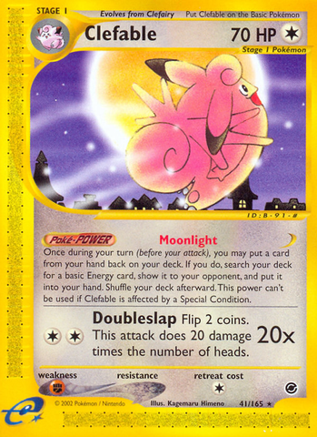 Clefable (41/165) [Expedition: Base Set] - Comfy Hobbies