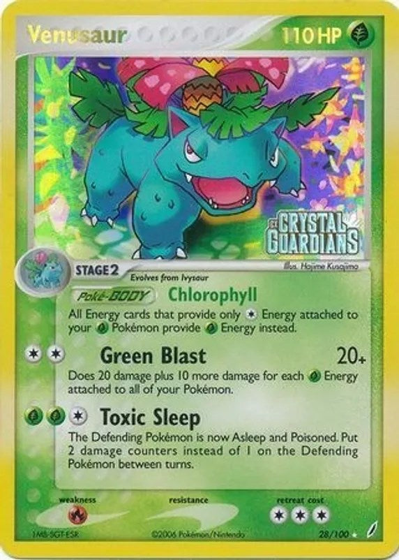 Venusaur (028/100) (Prerelease) [EX: Crystal Guardians] - Comfy Hobbies