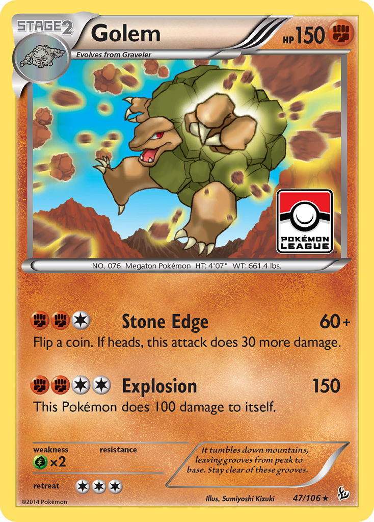 Golem (47/106) [XY: Flashfire] - Comfy Hobbies