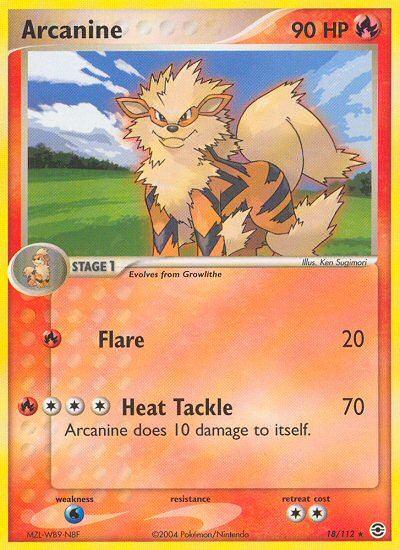 Arcanine (18/112) [EX: FireRed & LeafGreen] - Comfy Hobbies