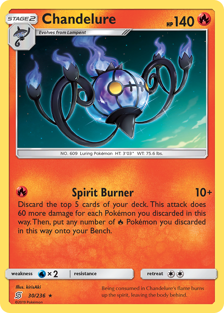 Chandelure (30/236) [Sun & Moon: Unified Minds] - Comfy Hobbies