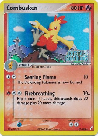 Combusken (31/100) (Stamped) [EX: Crystal Guardians] - Comfy Hobbies