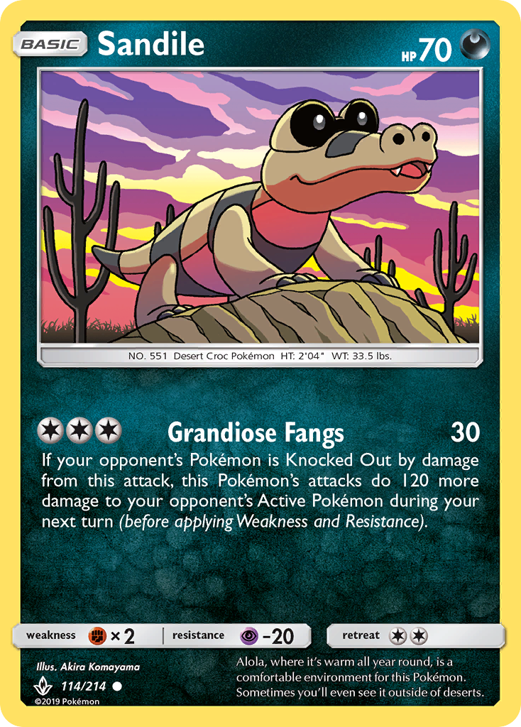 Sandile (114/214) [Sun & Moon: Unbroken Bonds] - Comfy Hobbies
