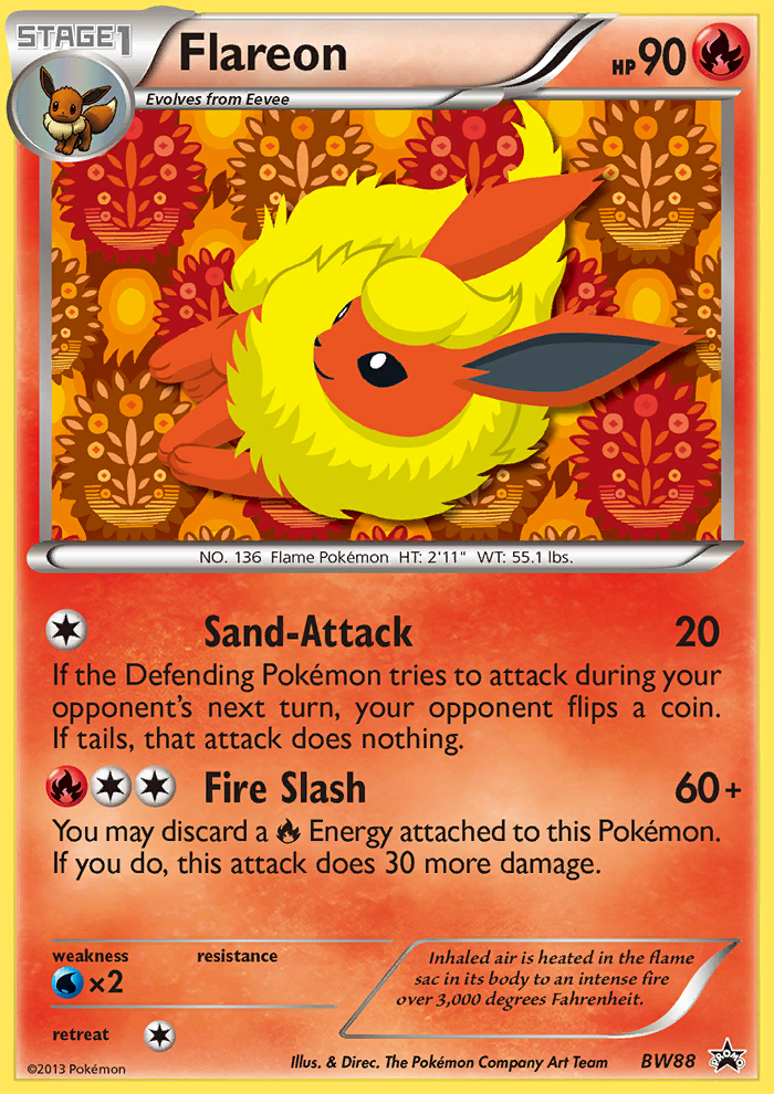 Flareon (BW88) [Black & White: Black Star Promos] - Comfy Hobbies