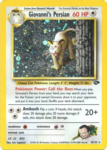 Giovanni's Persian (8/132) [Gym Challenge Unlimited] - Comfy Hobbies