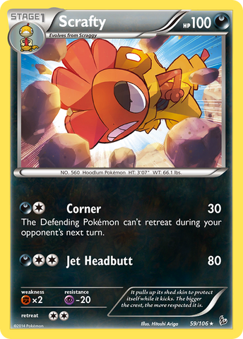 Scrafty (59/106) [XY: Flashfire] - Comfy Hobbies
