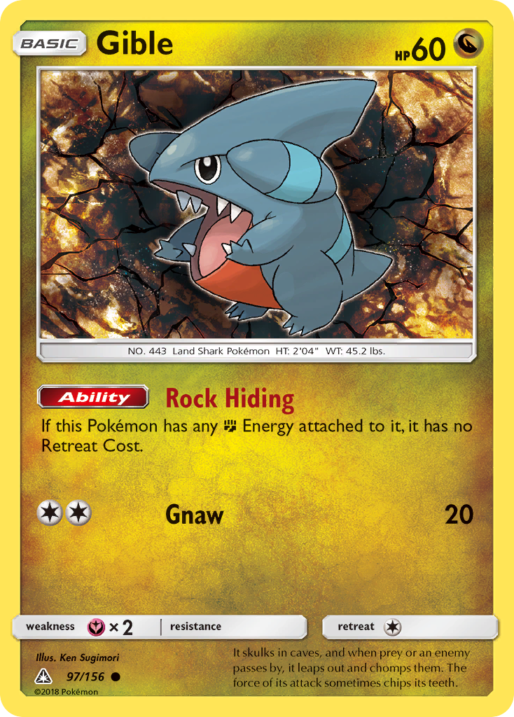 Gible (97/156) [Sun & Moon: Ultra Prism] - Comfy Hobbies