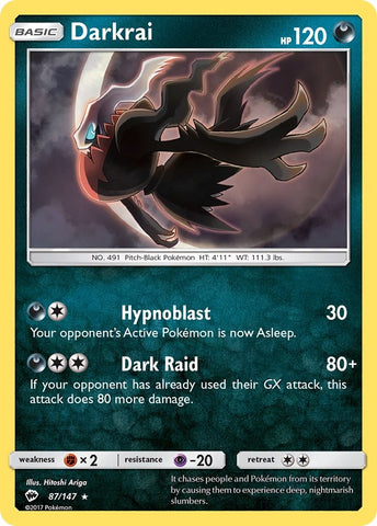 Darkrai (87/147) [Sun & Moon: Burning Shadows] - Comfy Hobbies