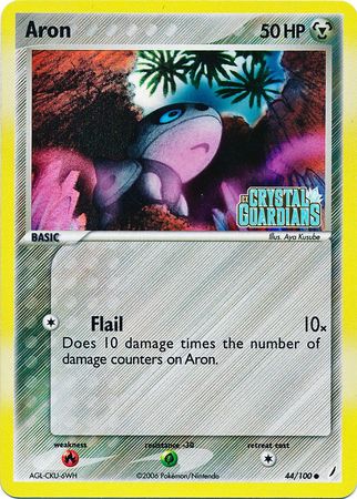 Aron (44/100) (Stamped) [EX: Crystal Guardians] - Comfy Hobbies