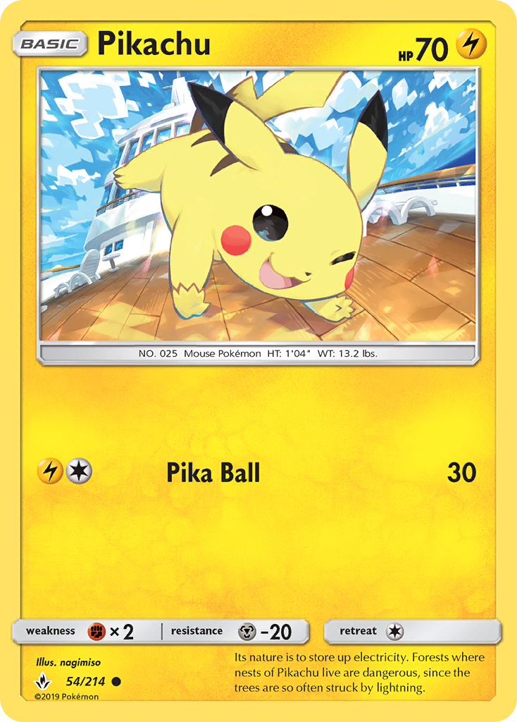 Pikachu (54/214) [Sun & Moon: Unbroken Bonds] - Comfy Hobbies