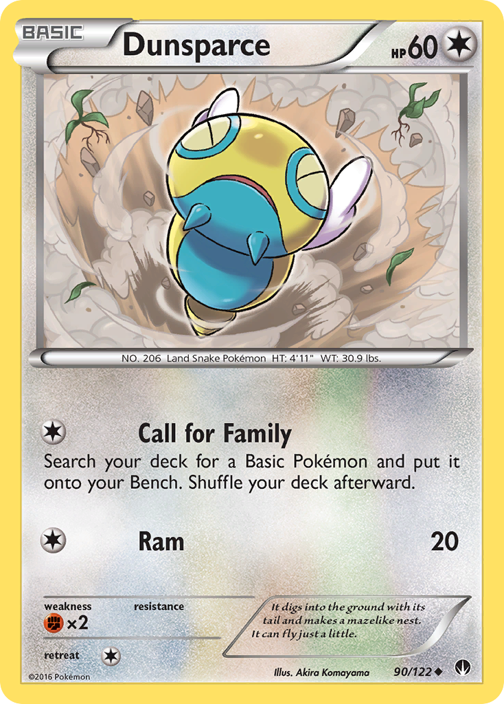 Dunsparce (90/122) [XY: BREAKpoint] - Comfy Hobbies