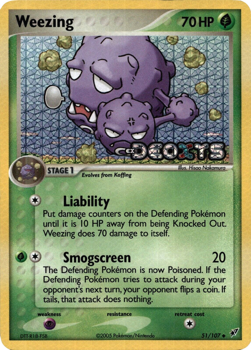 Weezing (51/107) (Stamped) [EX: Deoxys] - Comfy Hobbies