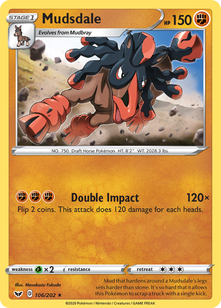 Mudsdale (106/202) [Sword & Shield: Base Set] - Comfy Hobbies