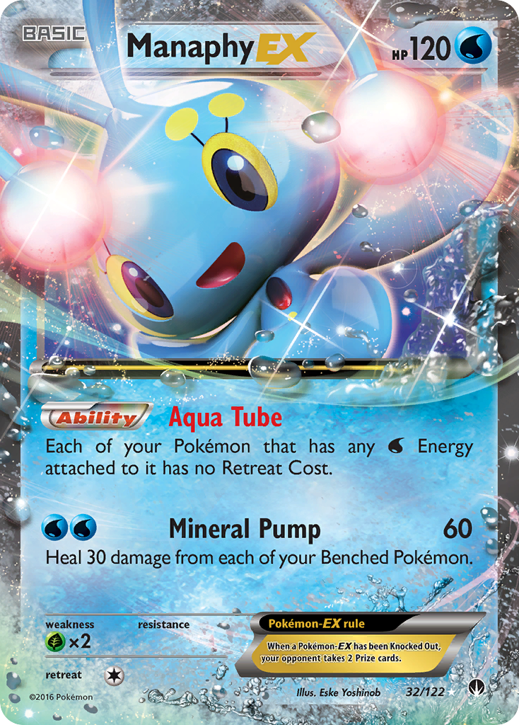 Manaphy EX (32/122) [XY: BREAKpoint] - Comfy Hobbies