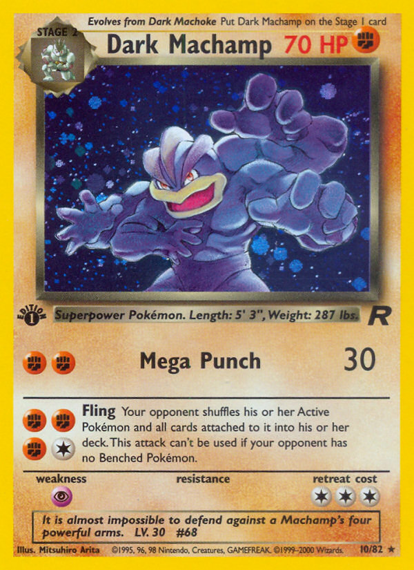Dark Machamp (10/82) [Team Rocket 1st Edition] - Comfy Hobbies